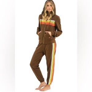 AVIATOR NATION SET 5 STRIPE CHOCOLATE / NEON STRIPE